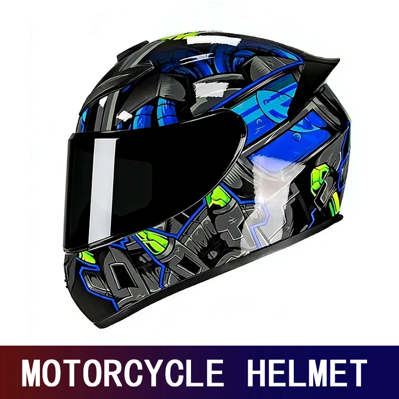 Knight Helmet Men's Motorcycle Full Helmet Motorcycle DOT Certification Four Seasons Winter Electric Car Helmet Riding Grams. - Image 3
