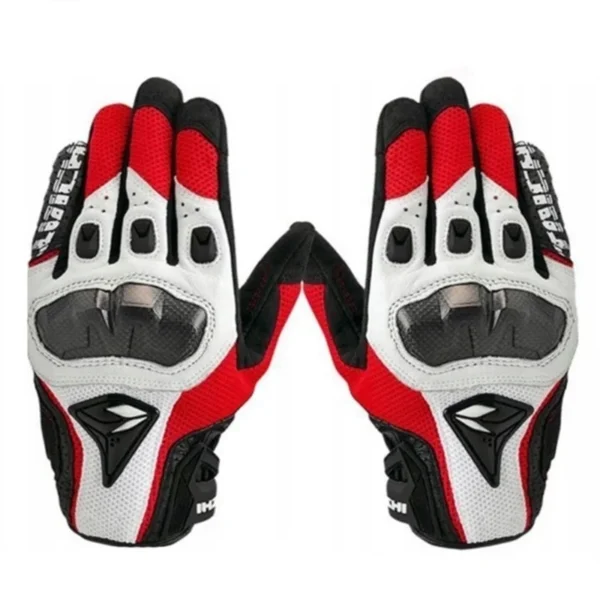 Men’s Touchscreen Motorcycle Gloves Leather Breathable Spring Summer Motorcycle Road Driving Protective Gloves 4 Colors 3 Sizes
