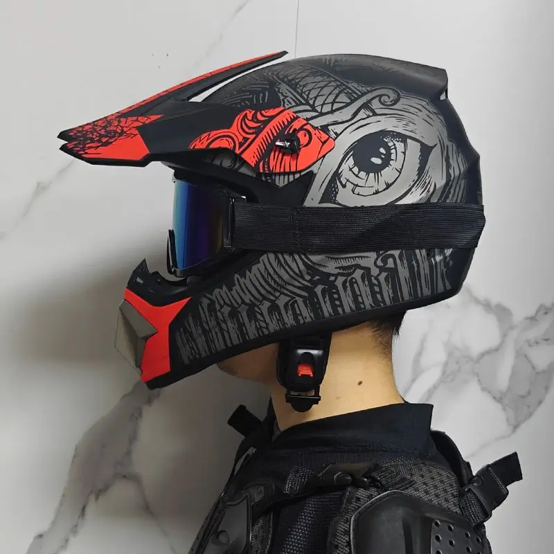 Orz-905-off-road motorcycle helmet, men's and women's full helmets, go kart, speed drop, pull helmet, mountain bike - Image 16