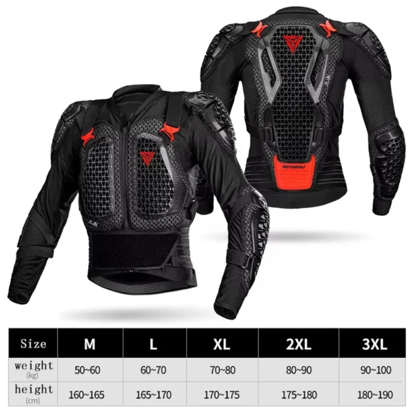 Motocross Armor Off-Road Anti-drop Body Armor Motorcycle Protection Gear Anti Crash Chest Back protection Motorbike Jacket Pants