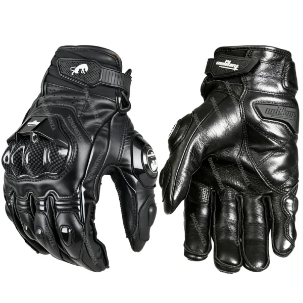 Leather Motorcycle racing Gloves Windproof Outdoor Motocross Riding Gloves Guantes Moto Luvas Motociclismo Protective Equipment