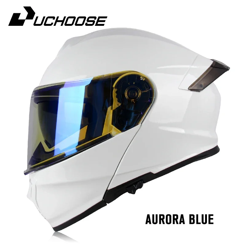 Uchoose DOT Approved Full Face Helmets Crash Motorbike Protective Gear Men Women Flip Up Helmet Motorcycle Double Sun Visor - Image 10