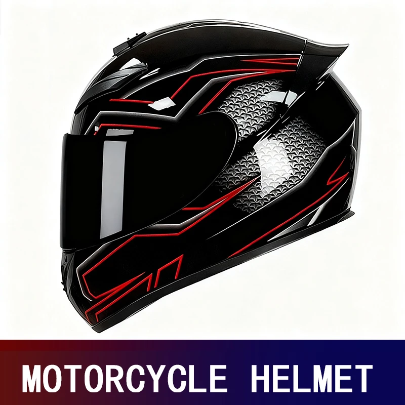 Knight Helmet Men's Motorcycle Full Helmet Motorcycle DOT Certification Four Seasons Winter Electric Car Helmet Riding Grams. - Image 10
