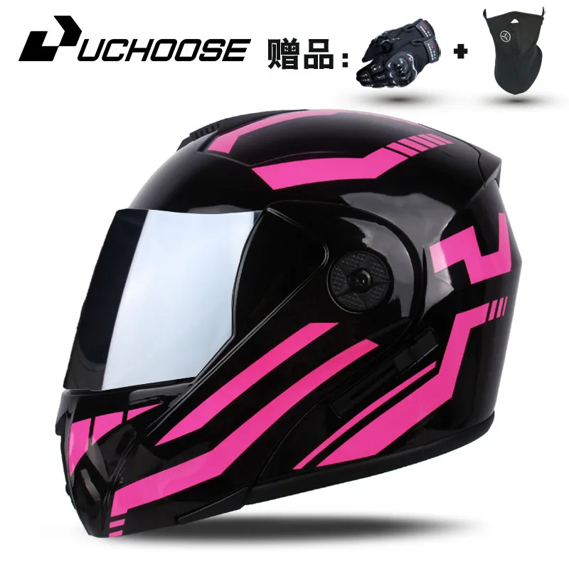Motorcycle Double lens full face helmet Safety Motobike Scooter Modular Helmets Full Face With Visor - Image 5