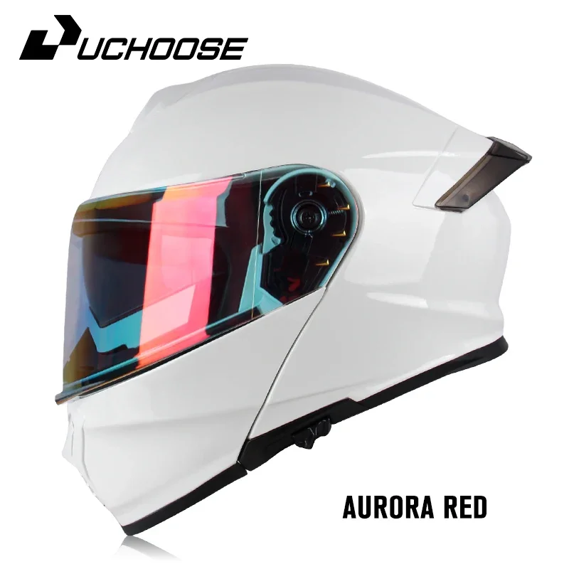 Uchoose DOT Approved Full Face Helmets Crash Motorbike Protective Gear Men Women Flip Up Helmet Motorcycle Double Sun Visor - Image 9