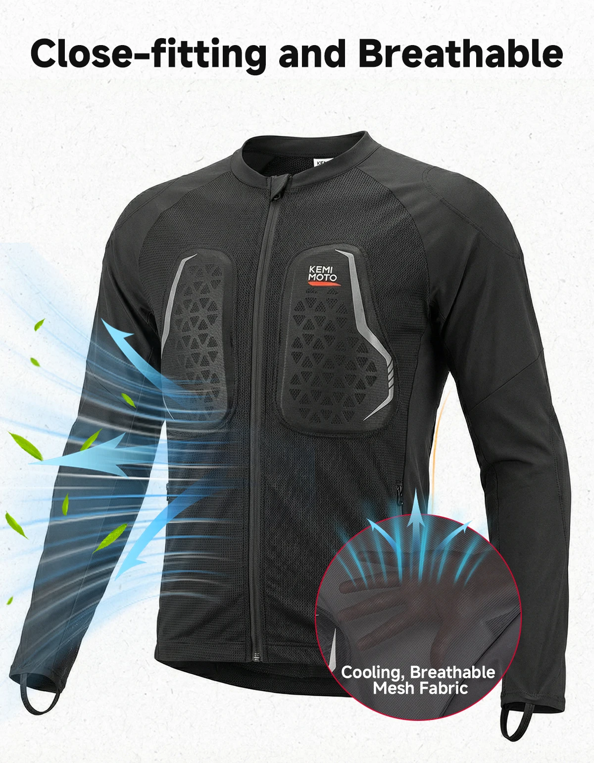 Motorcycle Armour Jacket Unisex Summer Riding with 7Pcs Set CE Protective Gear Soft Breathable Mesh Top Body Protector Equipment - Image 2