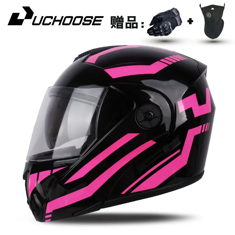 Motorcycle Double lens full face helmet Safety Motobike Scooter Modular Helmets Full Face With Visor - Image 6