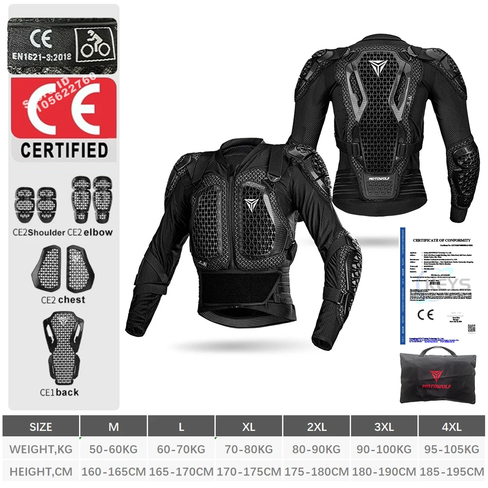 Motorcycle Jacket Body Armor for Motorbike Protection Breathable Abrasion-Resistant Impact Gear Moto Turtle Riding Jacket Pants - Image 4