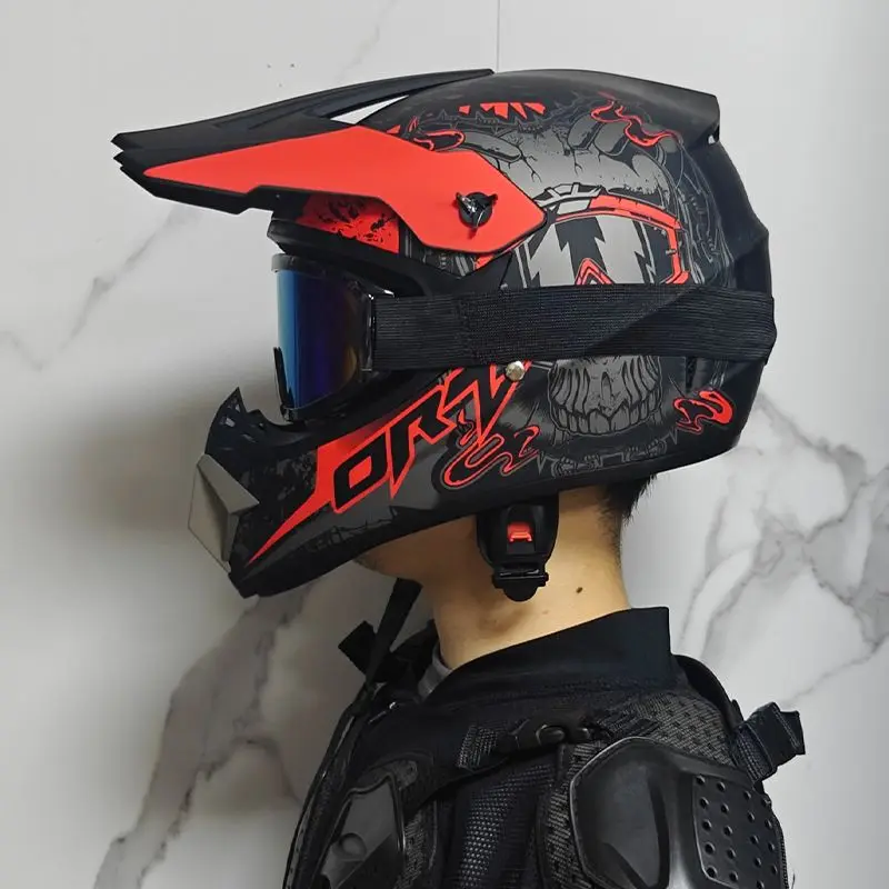Orz-905-off-road motorcycle helmet, men's and women's full helmets, go kart, speed drop, pull helmet, mountain bike - Image 3