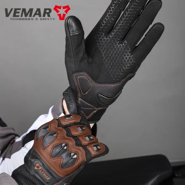 Vinatge Motorcycle Goatskin  Gloves Summer With Mesh Retro Leather Motorbike Motocross Glove Man Lady Moto Racing Gloves