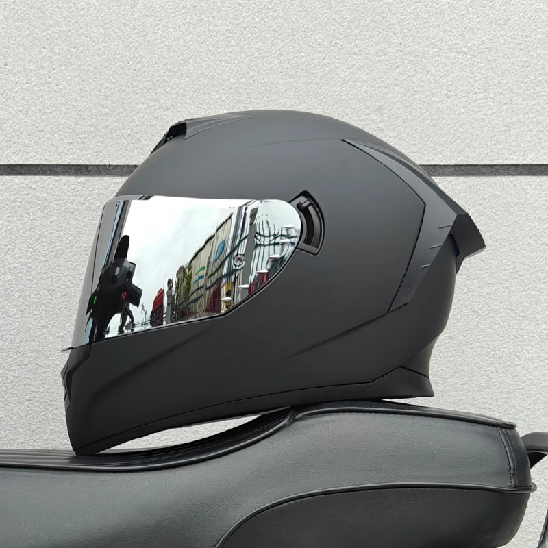 Motorcycle Full Face Helmet Carbon Fiber Black Pattern Certified Safety Racing Helmet DOT - Image 20