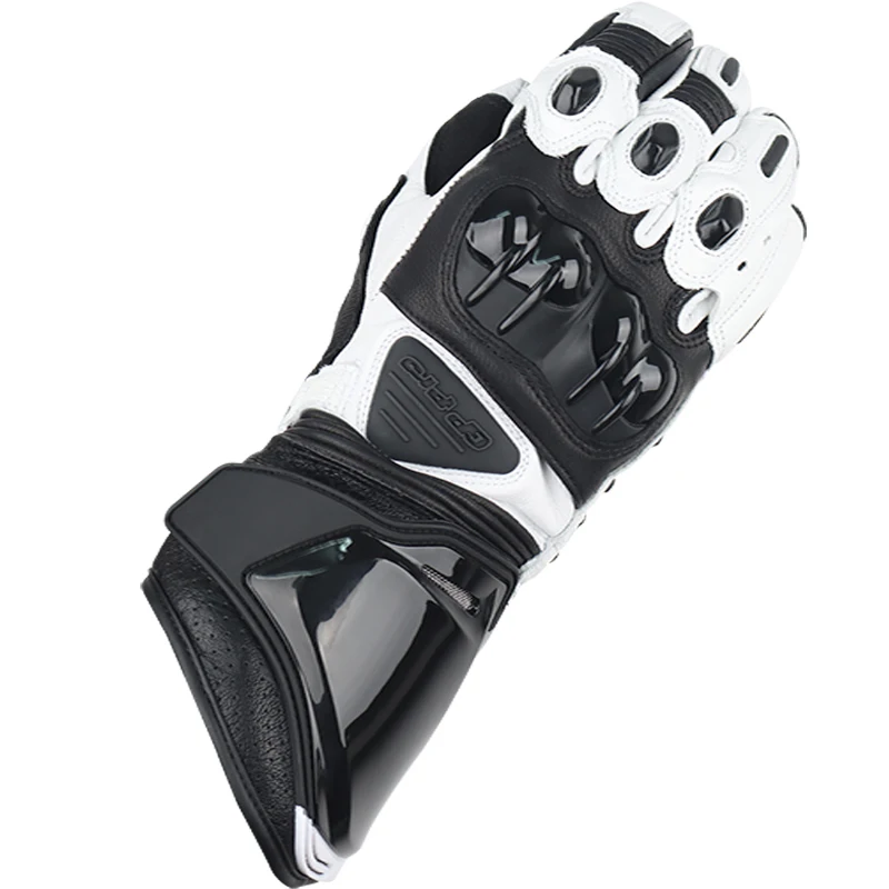 Two-X Gp Pro Motorcycle Leather Gloves Road Bike Racing Riding Tracks Red/white Genuine Leather Motorbike Cowhide Gloves - Image 2