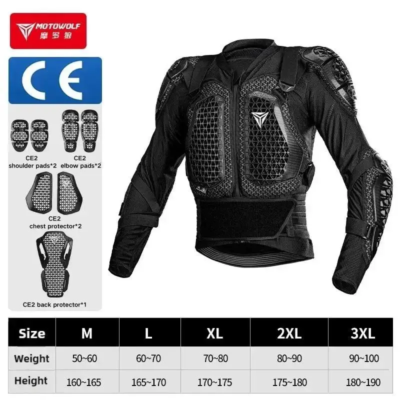 New Motocross Armor Anti-Fall Motorcycle Body Protection Motorcycle Chest Back Pants Protector Moto Equipment for Men Women - Image 8