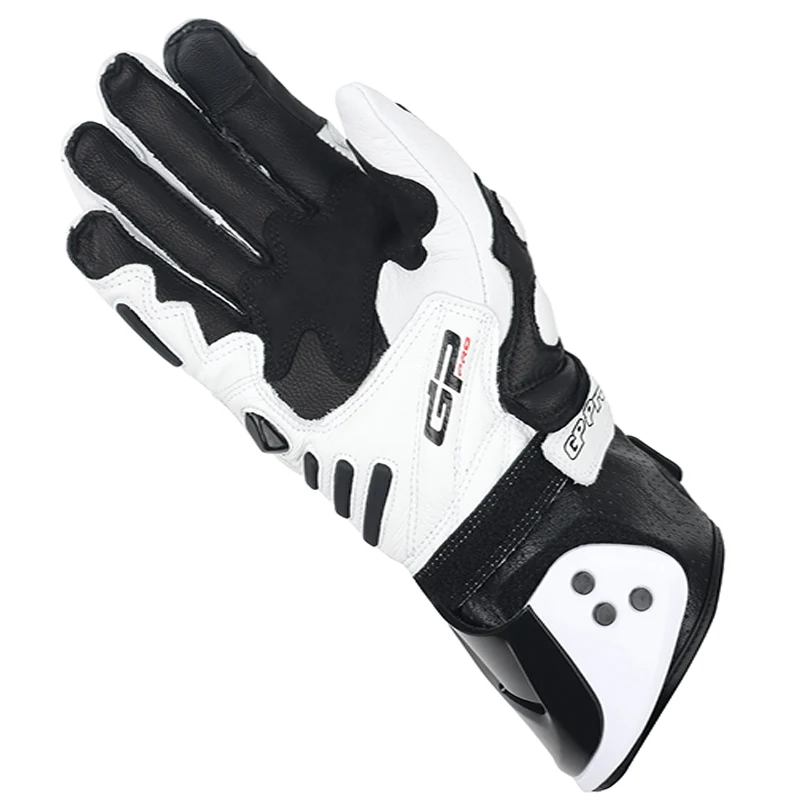 Two-X Gp Pro Motorcycle Leather Gloves Road Bike Racing Riding Tracks Red/white Genuine Leather Motorbike Cowhide Gloves - Image 3