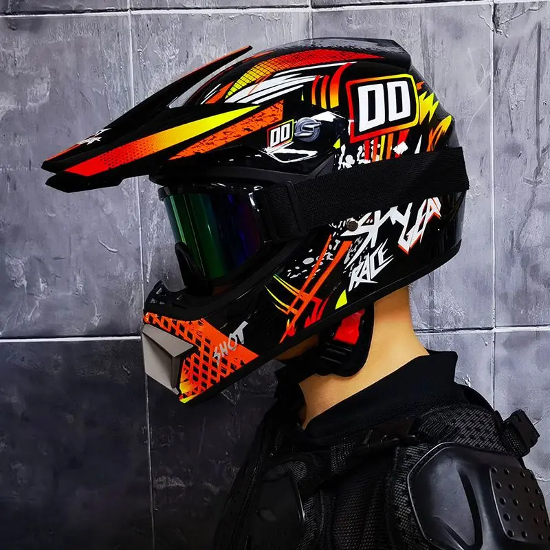 Orz-905-off-road motorcycle helmet, men's and women's full helmets, go kart, speed drop, pull helmet, mountain bike - Image 6