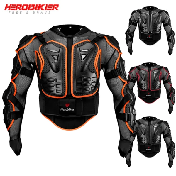 New Motorcycle Jackets Men’s Full Body Armor Protection Jackets Motocross Enduro Racing Moto Protective Equipment Clothes S-4XL