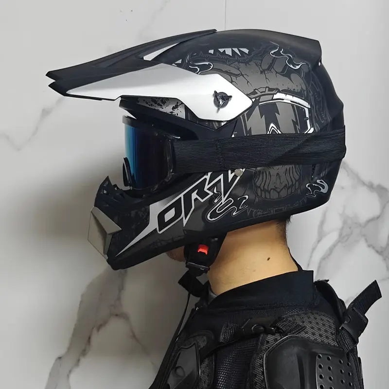 Orz-905-off-road motorcycle helmet, men's and women's full helmets, go kart, speed drop, pull helmet, mountain bike - Image 2