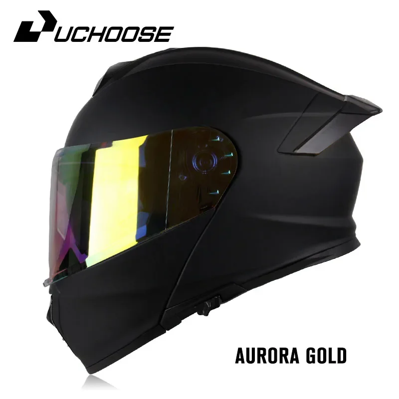 Uchoose DOT Approved Full Face Helmets Crash Motorbike Protective Gear Men Women Flip Up Helmet Motorcycle Double Sun Visor - Image 6