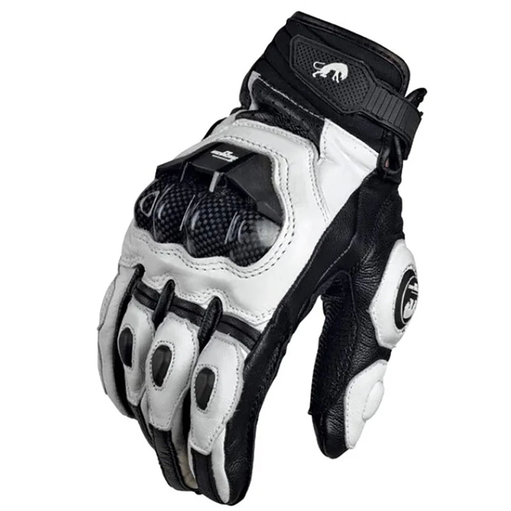 High Quality Genuine Leather Gloves Men's Luva Riding Moto Motorcycle Glove Guantes Protection Racing MOTO Protective Equipment - Image 5