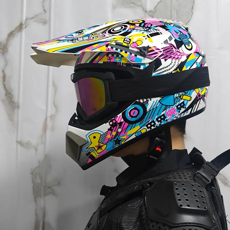Orz-905-off-road motorcycle helmet, men's and women's full helmets, go kart, speed drop, pull helmet, mountain bike - Image 4