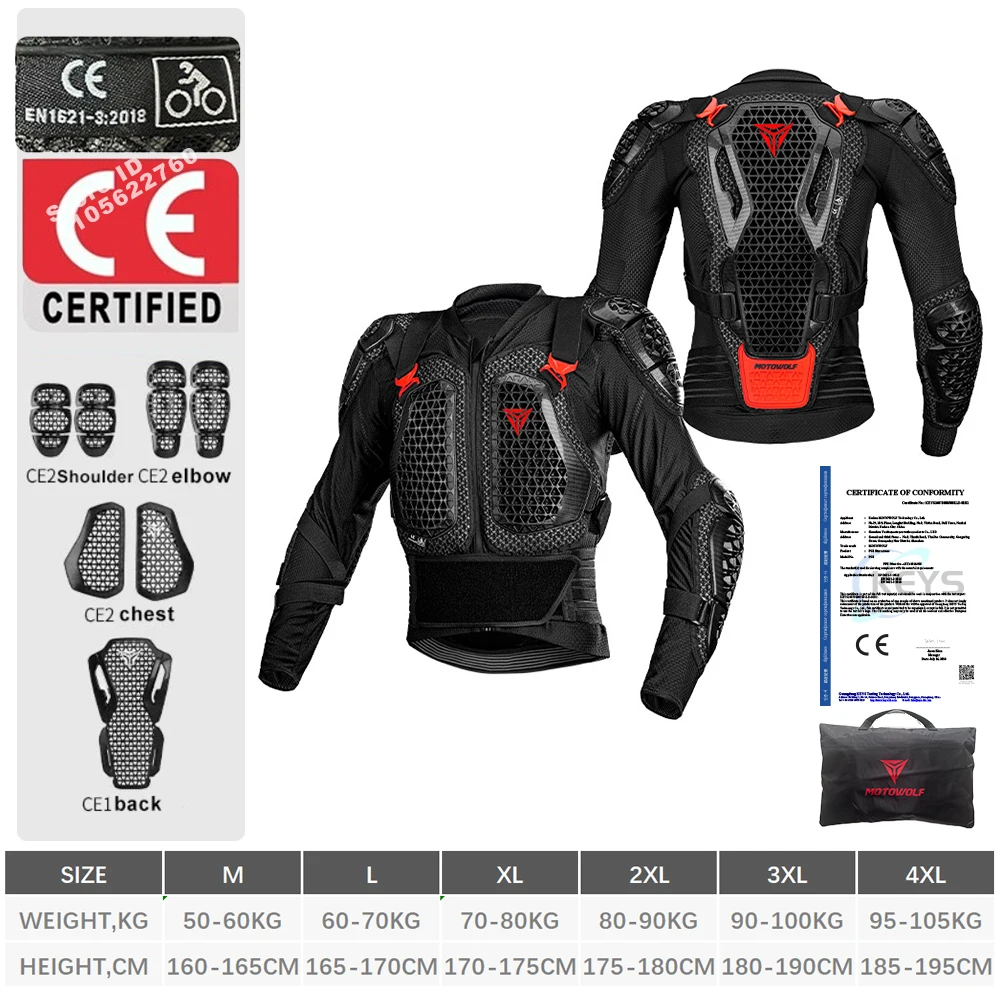 Motorcycle Jacket Body Armor for Motorbike Protection Breathable Abrasion-Resistant Impact Gear Moto Turtle Riding Jacket Pants - Image 7