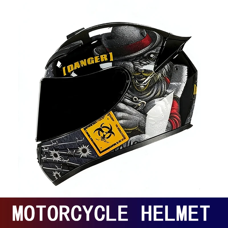 Knight Helmet Men's Motorcycle Full Helmet Motorcycle DOT Certification Four Seasons Winter Electric Car Helmet Riding Grams. - Image 4