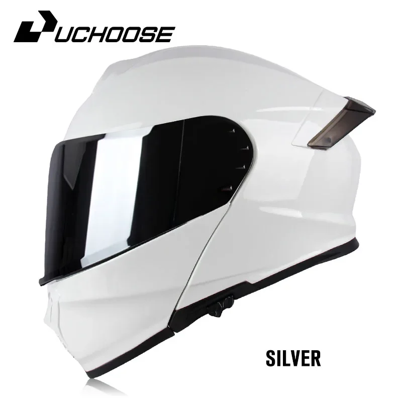 Uchoose DOT Approved Full Face Helmets Crash Motorbike Protective Gear Men Women Flip Up Helmet Motorcycle Double Sun Visor - Image 11