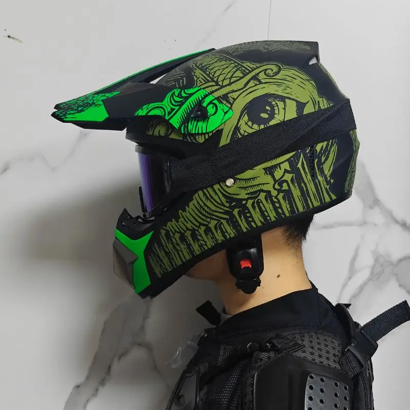 Orz-905-off-road motorcycle helmet, men's and women's full helmets, go kart, speed drop, pull helmet, mountain bike - Image 13
