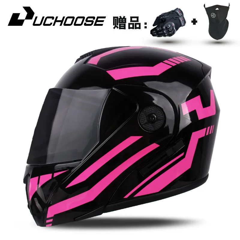 Motorcycle Double lens full face helmet Safety Motobike Scooter Modular Helmets Full Face With Visor - Image 1