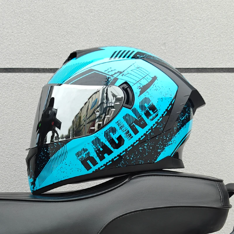 Motorcycle Full Face Helmet Carbon Fiber Black Pattern Certified Safety Racing Helmet DOT - Image 17