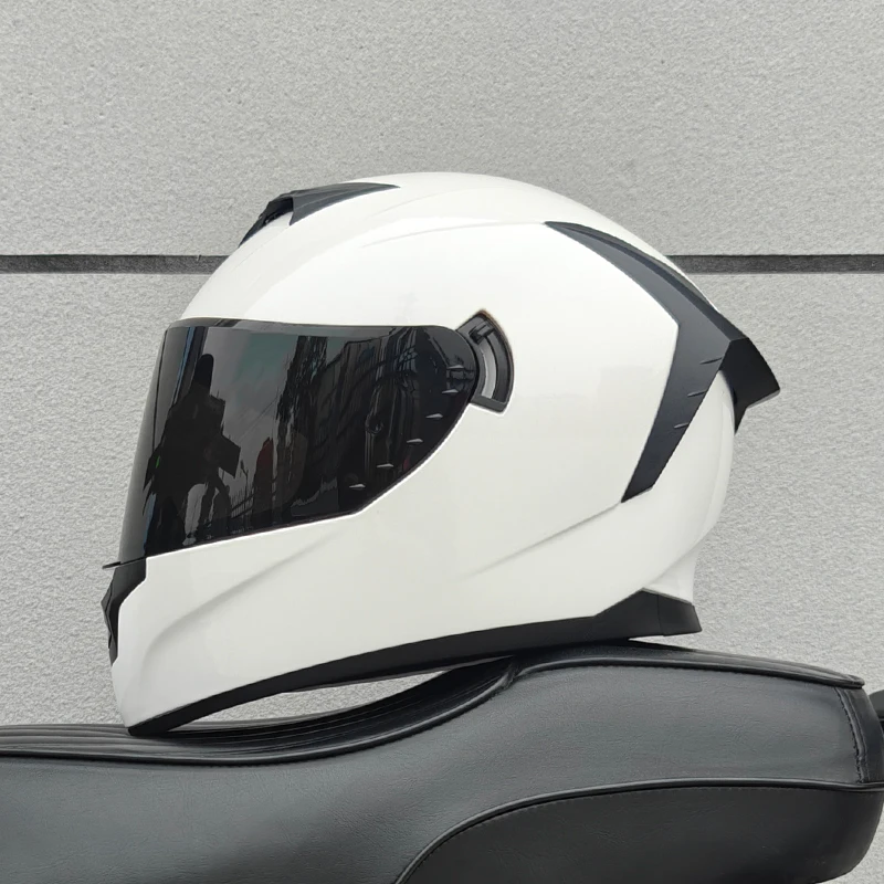 Motorcycle Full Face Helmet Carbon Fiber Black Pattern Certified Safety Racing Helmet DOT - Image 6