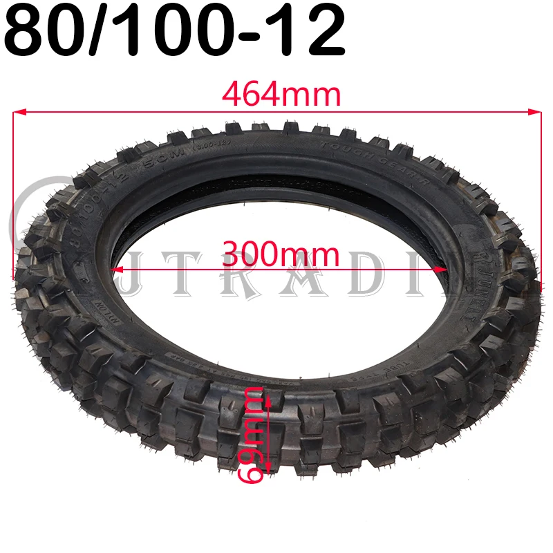 Motorcycle 12 inch Rear Wheel Off Road Tire 80/100-12 (3.00-12) Out Tyre Inner Tube for Kayo BSE Motocross Dirt Pit Bike parts - Image 9