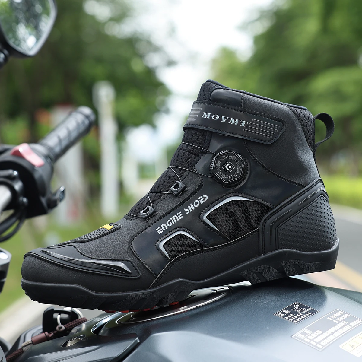 New Motorcycle Boots Men Leather Motos Breathable Anti Slip Wear-resistant Riders Boots Motorbike Racing Ankle Length Shoes - Image 2