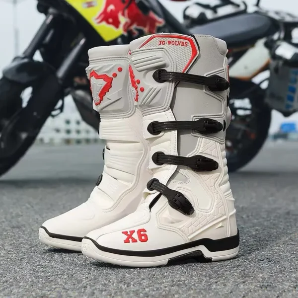 Motorcycle Boot Men Women Riding Mid-Calf Ankle Protective Shoes Motorbike Equipment Racing Rally Long Botas Motorcycle Boots