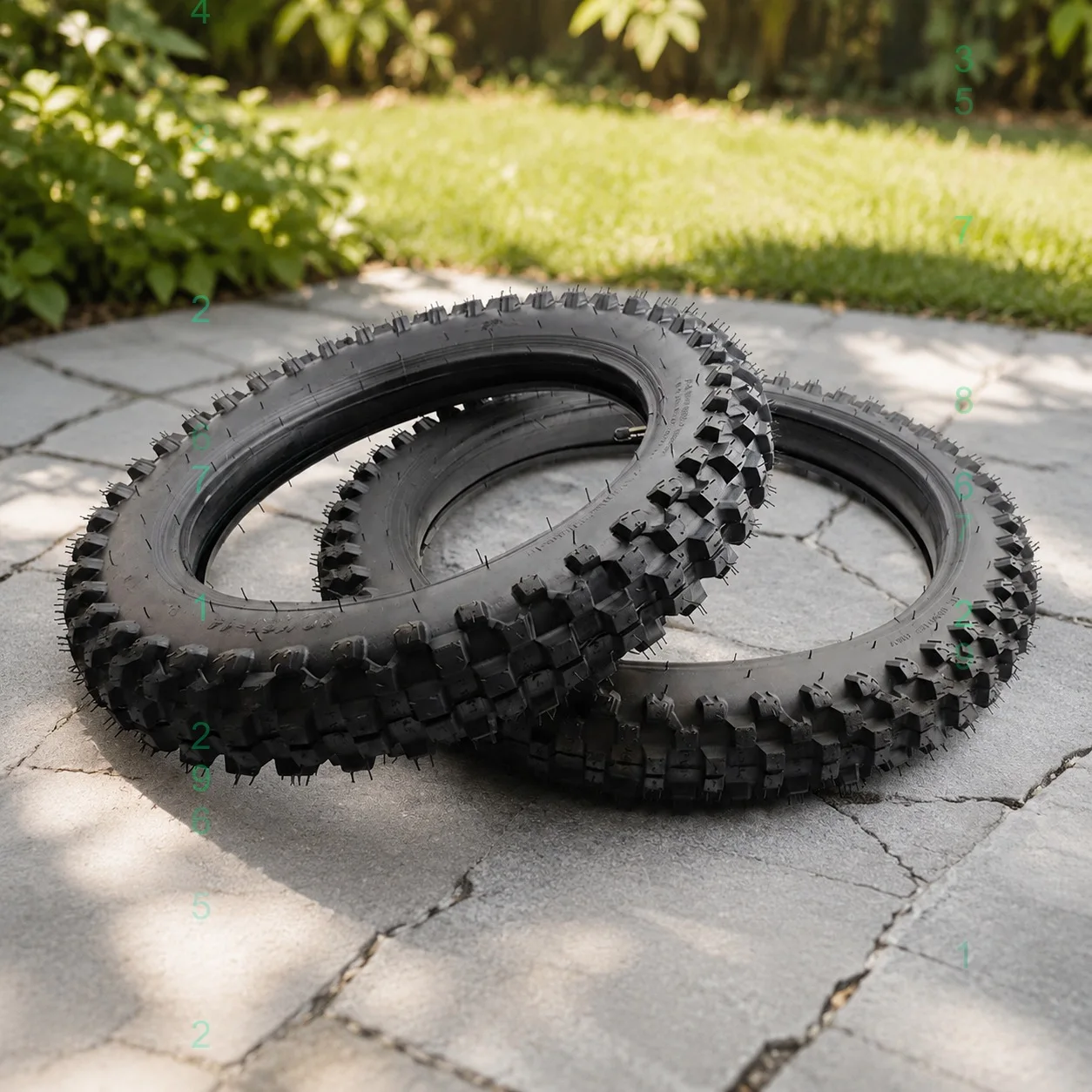 70/100-17 Front Tyre 90/100-14 Rear Tyre for Dirt Bike Motorcycle Off Road Tire Accessories - Image 1
