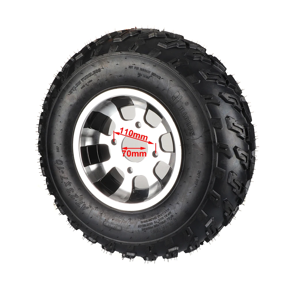 ATV 10 inch Off-road Front Wheel 23x7.00-10 Tubeless Tire With Aluminum Alloy Hub For 1254-Wheeler Go kart UTV Buggy Quad Parts - Image 1