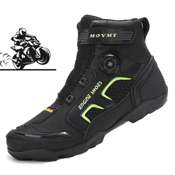 New Motorcycle Boots Men Leather Motos Breathable Anti Slip Wear-resistant Riders Boots Motorbike Racing Ankle Length Shoes
