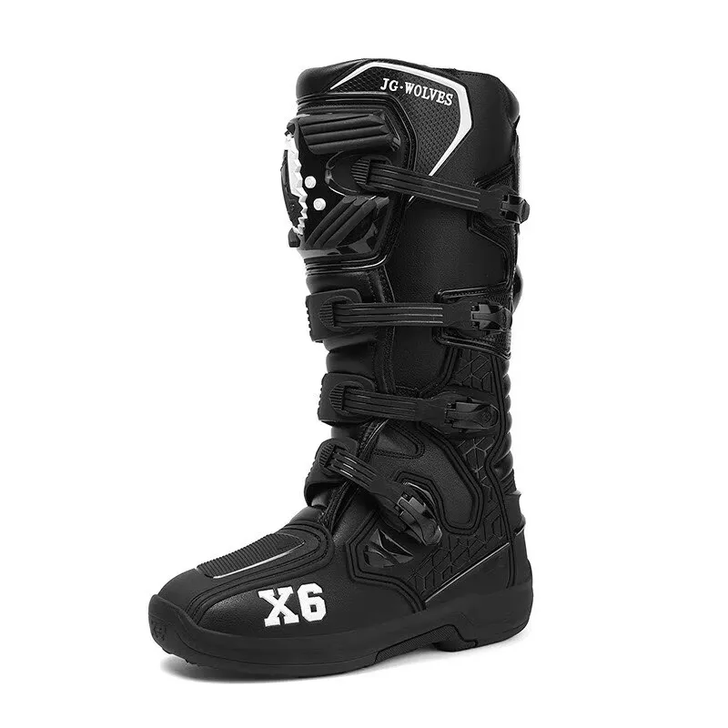 Motorcycle Boot Men Women Riding Mid-Calf Ankle Protective Shoes Motorbike Equipment Racing Rally Long Botas Motorcycle Boots - Image 3