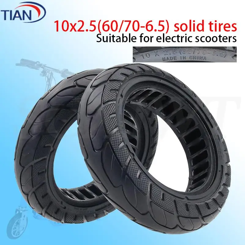 For Motorcycle Equipment Electric Car Tire 10 inch wheels 10X2.5 (60/70-6.5) solid tire Suitable for electric scooters