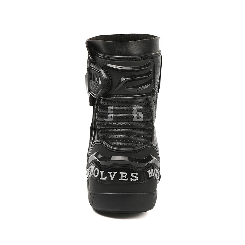 YUYIN Men Motorbike Riding Shoes Motorcycle Boots Racing Protective High Top Breathable Anti Slip Side Zipper TPU Rubber Sole - Image 4