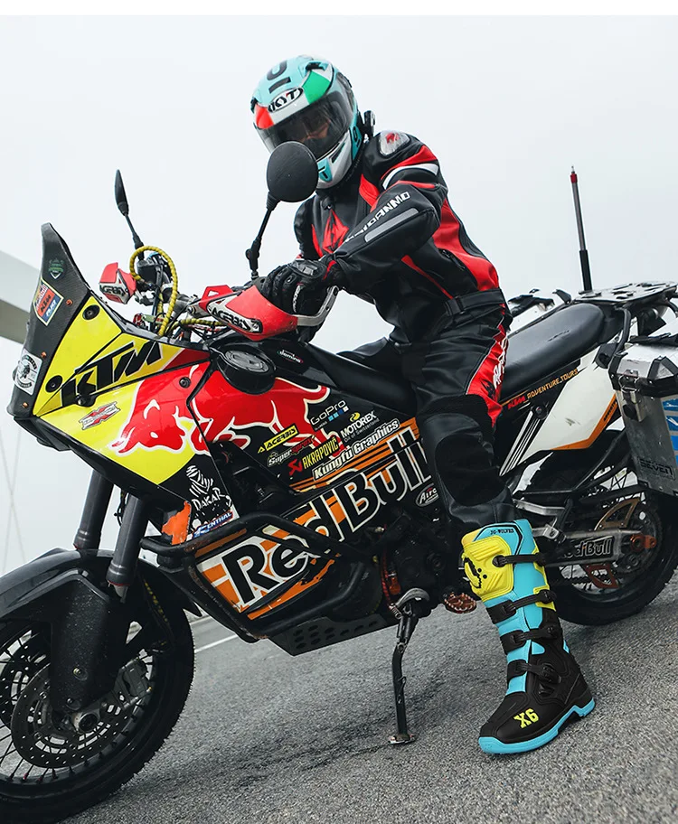 Motorcycle Boot Men Women Riding Mid-Calf Ankle Protective Shoes Motorbike Equipment Racing Rally Long Botas Motorcycle Boots - Image 10