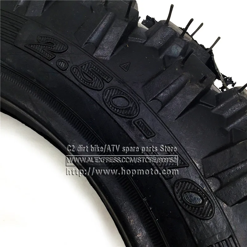 Front Wheel Tire Outer Tyre 2.50 -10 Deep Teeth 10inch Dirt Pit Bike Off Road Motorcycle Use Guang Li CRF50 Apollo - Image 2