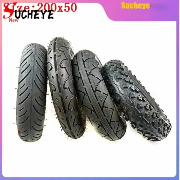 200×50 / 8×2″ Inch Outer Tire Inner Tube for Electic Scooter Motorcycle ATV Moped Parts 8 Inches Wheelchair Wheel Tyre