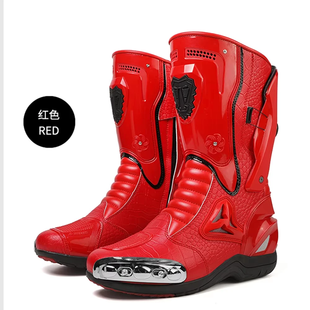 Motorcycle Boots Men Anti-slip Motorcyclist Shoes Adventure Touring Motocross MTB Dirt Bike Boots Motorcycle Accessories - Image 4