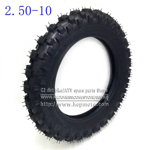 Front Wheel Tire Outer Tyre 2.50 -10 Deep Teeth 10inch Dirt Pit Bike Off Road Motorcycle Use Guang Li CRF50 Apollo
