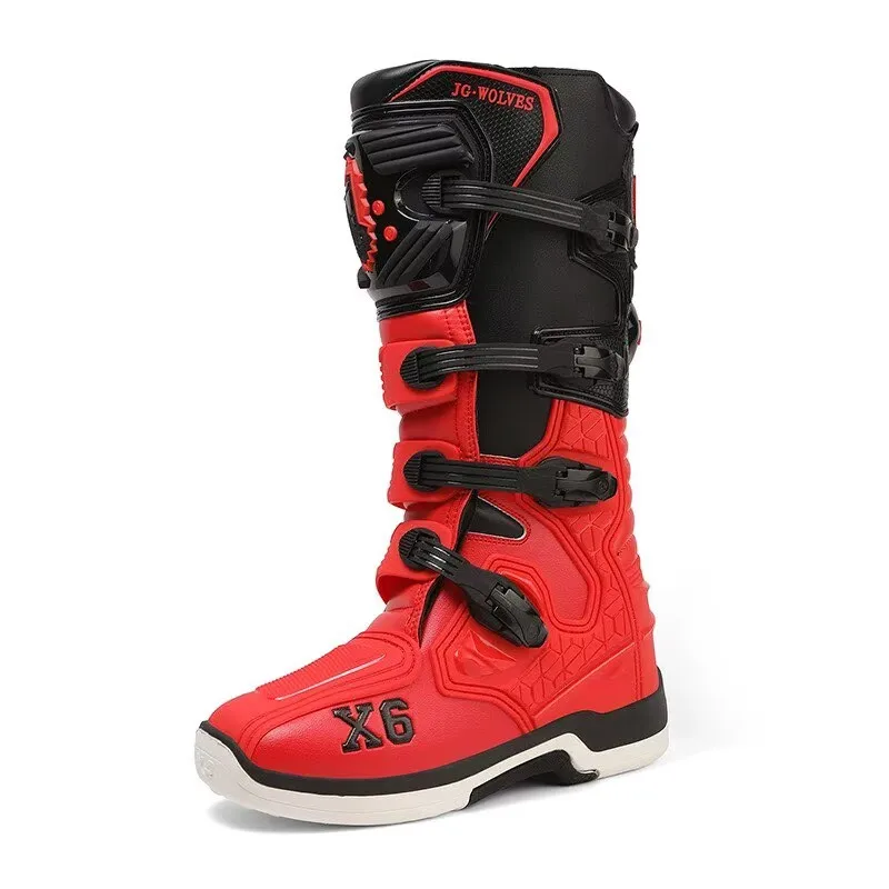 Motorcycle Boot Men Women Riding Mid-Calf Ankle Protective Shoes Motorbike Equipment Racing Rally Long Botas Motorcycle Boots - Image 2