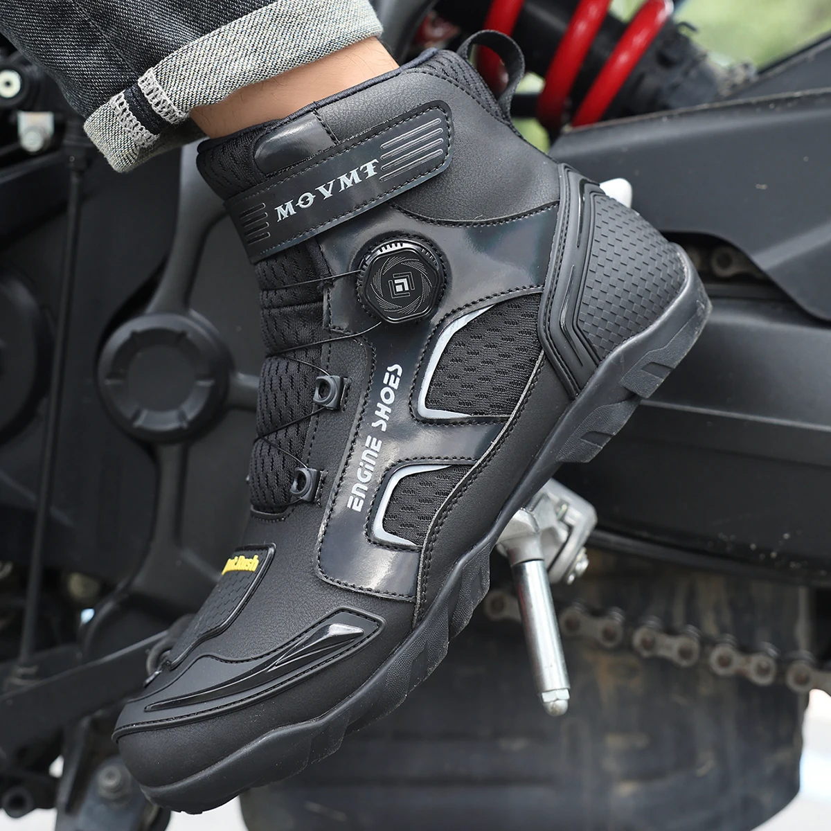 New Motorcycle Boots Men Leather Motos Breathable Anti Slip Wear-resistant Riders Boots Motorbike Racing Ankle Length Shoes - Image 5
