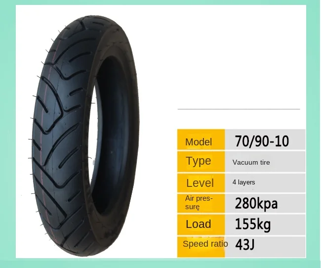 Motorcycle Tubeless Tire 80/100/110 120/70-10 130/60-10 120/90-10 130/90-10 Inch Electric Scooter Vacuum Tyre Parts - Image 36