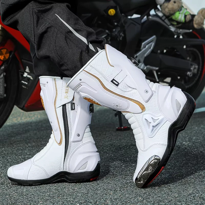 Motorcycle Boots Men Anti-slip Motorcyclist Shoes Adventure Touring Motocross MTB Dirt Bike Boots Motorcycle Accessories
