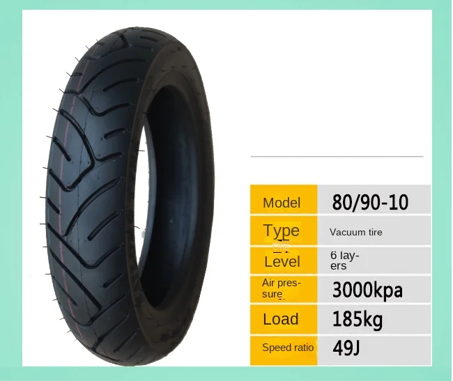 Motorcycle Tubeless Tire 80/100/110 120/70-10 130/60-10 120/90-10 130/90-10 Inch Electric Scooter Vacuum Tyre Parts - Image 35
